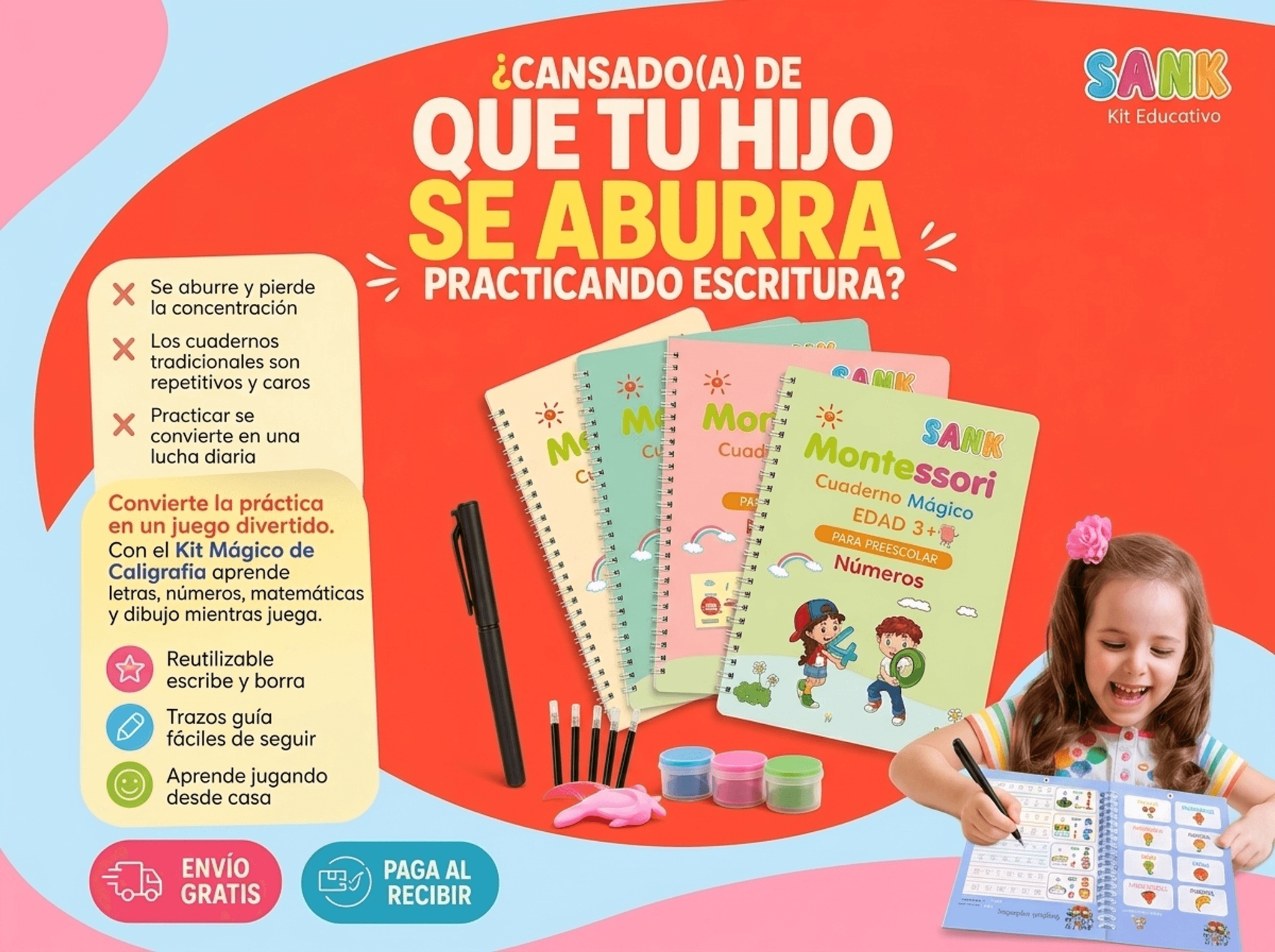 OFERTA 4 KITS MÁGICOS DE CALIGRAFÍA º